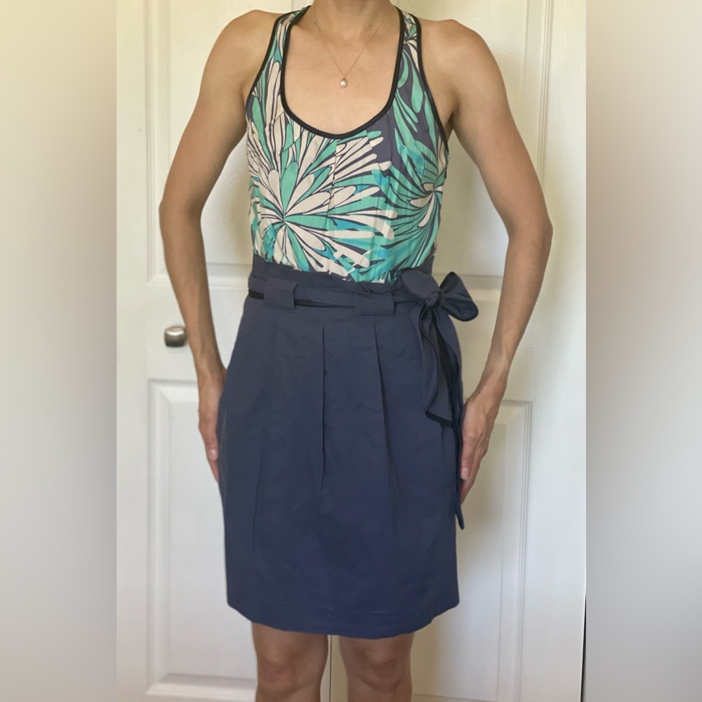 NWT Women Summer Sleeveless Floral Print Racerback Dress with Pockets